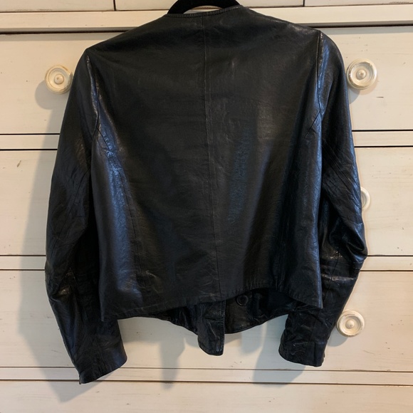 Madewell Collarless Leather Jacket - Picture 5 of 6